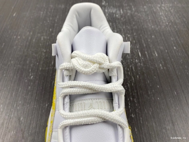 Cheap WMNS Yellow Low Jordan Snakeskin Air 11 AH7860-107 0821